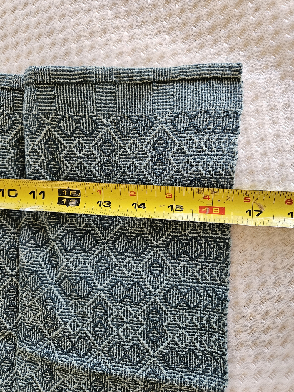 Blue Geometric Woven Kitchen Towel - Picture 6 of 6